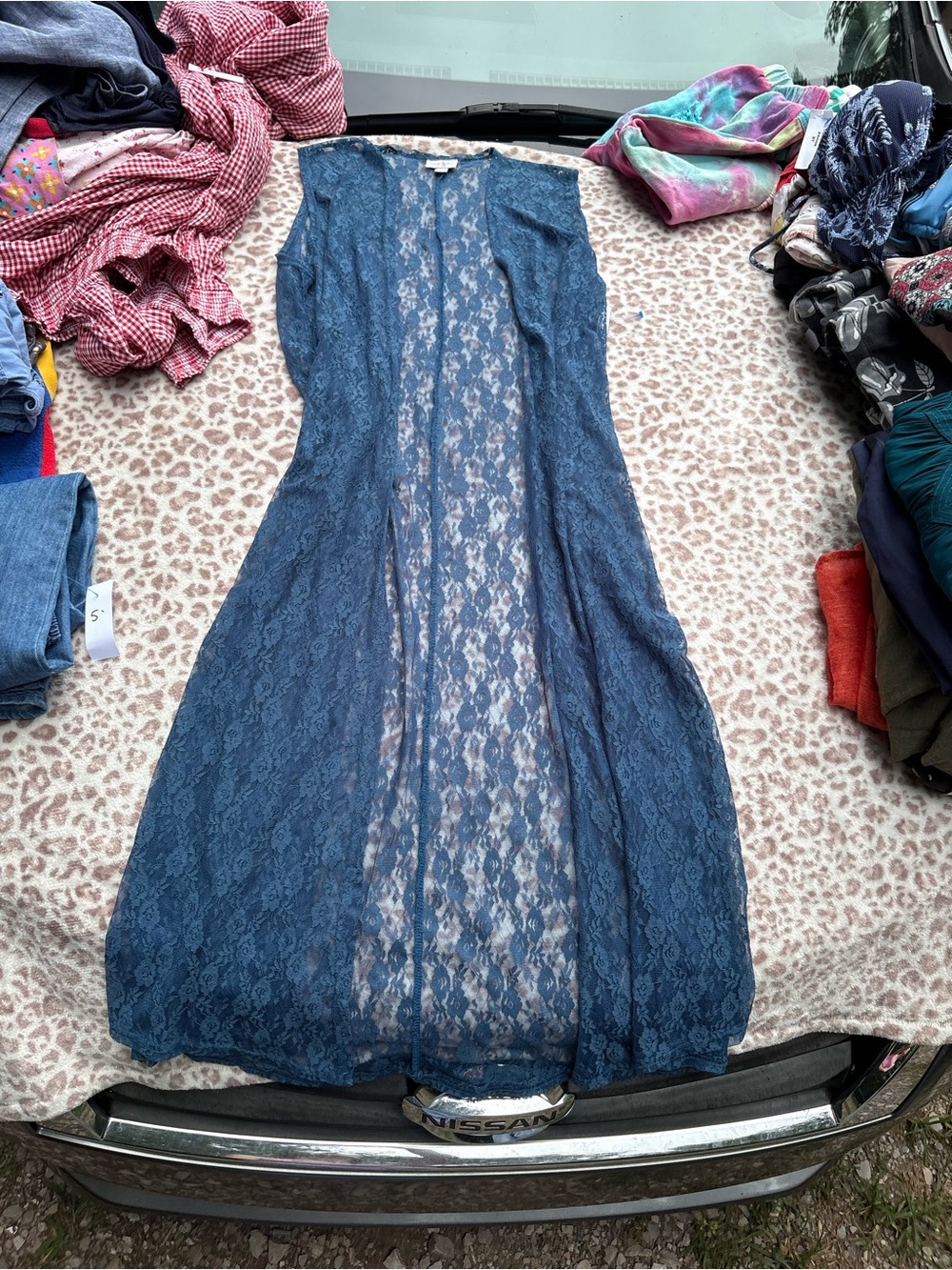 Lularoe Size Large Blue Lace Duster
